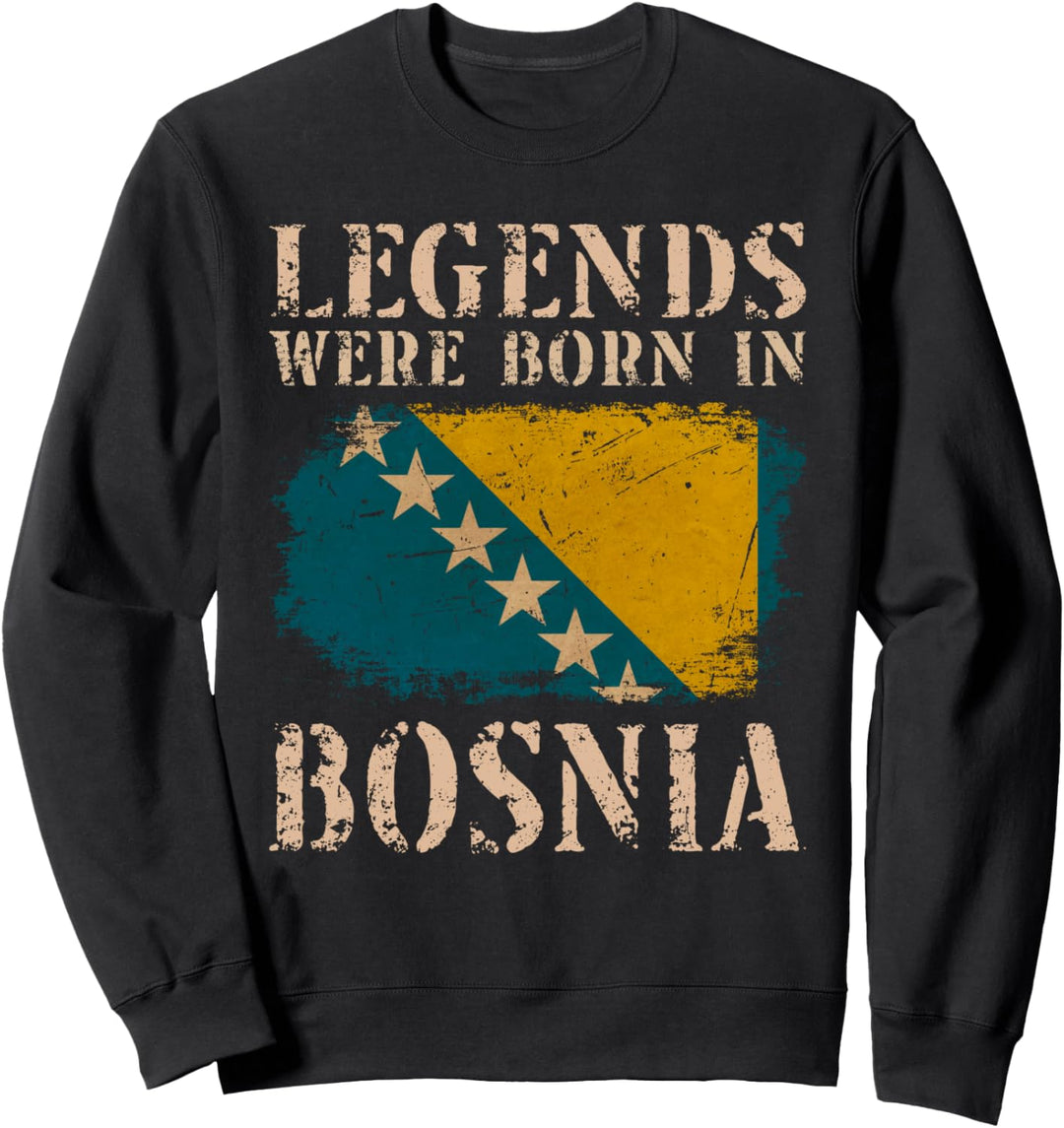 Vintage Design Bosnische Flagge Bosnien Sweatshirt