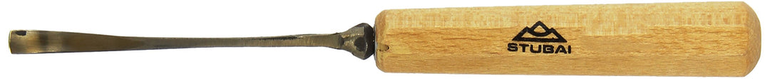 STUBAI Stemmeisen Stechbeitel Serie 52 - Form 26 | Gekröpftes Hohleisen 6 mm, mit Holzgriff, zum Vor