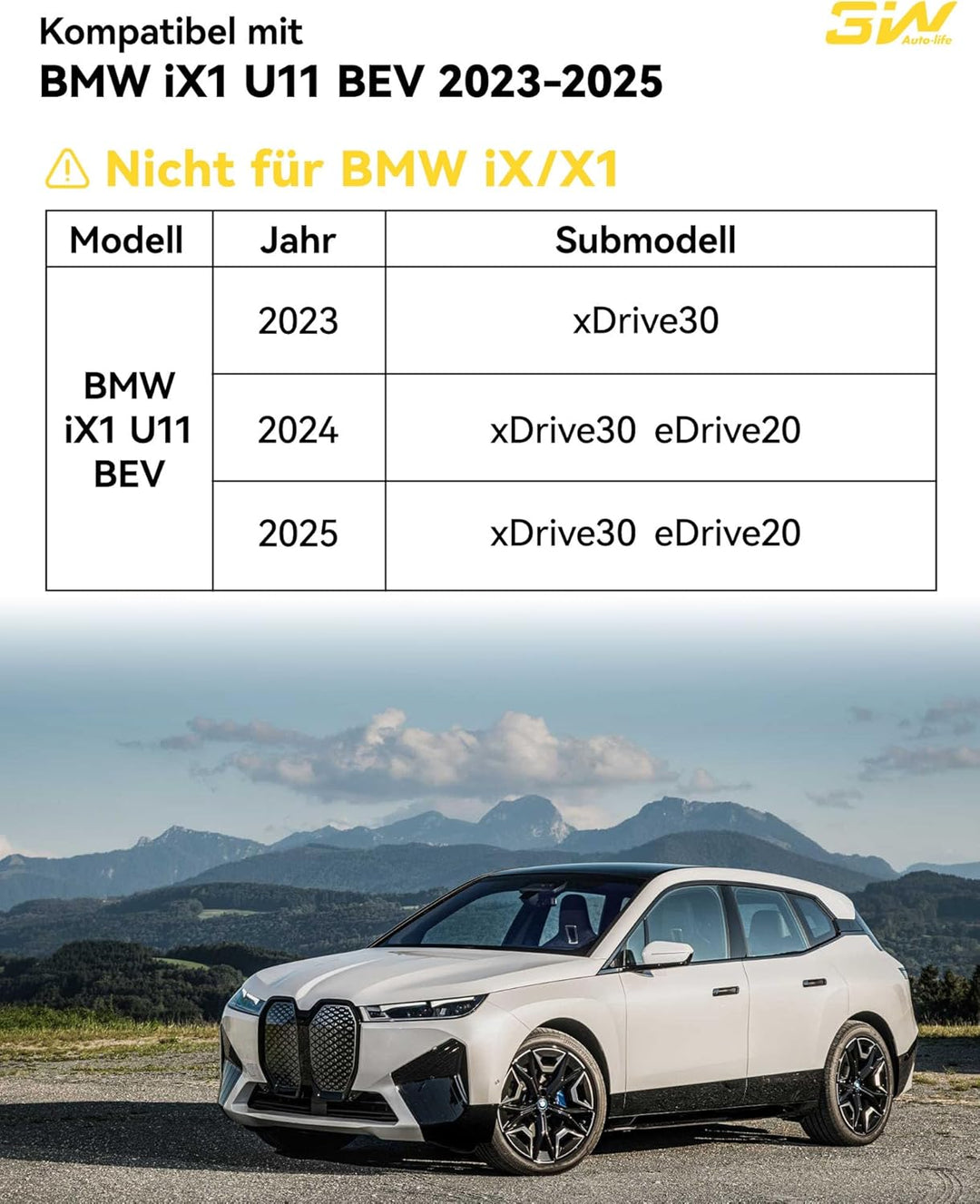 3W Kofferraumwanne für BMW iX1 U11 BEV 2022-2025 2026 und für X1 xDrive25e Benzin-Hybrid, Thorex™ Al