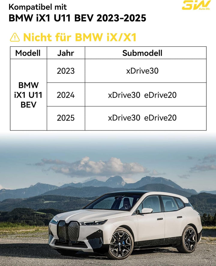 3W Kofferraumwanne für BMW iX1 U11 BEV 2022-2025 2026 und für X1 xDrive25e Benzin-Hybrid, Thorex™ Al