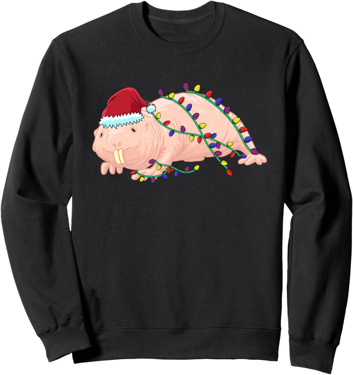 Nacktmull Weihnachten Nagetier Tiere Sweatshirt