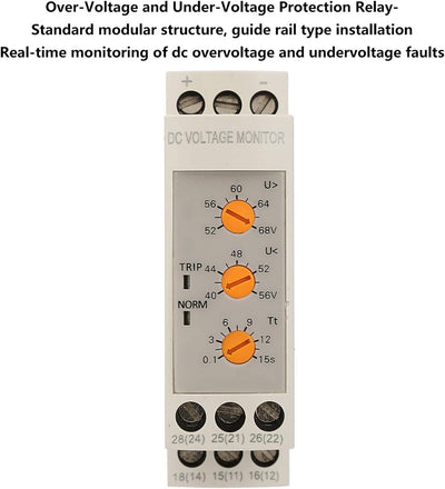 Tyenaza Überspannungs-Unterspannungsschutz - DC 12V/24V/36V/48V Überspannungs- und Unterspannungssch