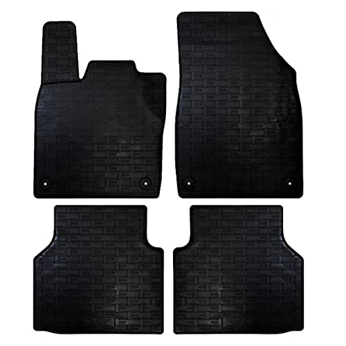 edecor Gummifussmatten Automatten Gummimatten Gummi Fussmatten Satz Set für VW ID. 5 ab Bj. 2022