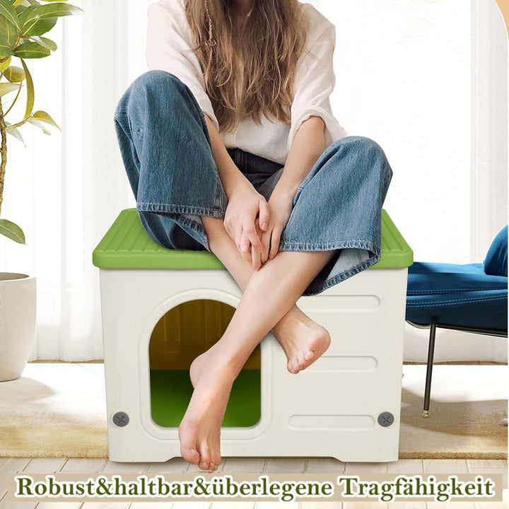 Kunststoff Katzenhaus Outdoor Indoor Gebrauch, Katzenhaus Outdoor Winterfest stapelbar verwilderte K