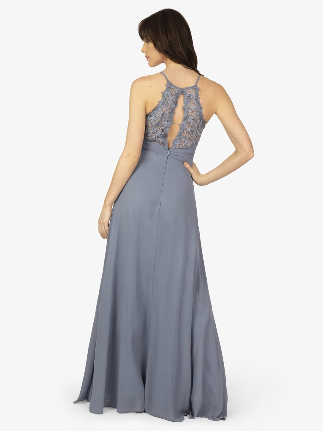 Damen Apart Abendkleid aus Chiffon und Spitze Special Occasion Dress M Jeansblau, M Jeansblau