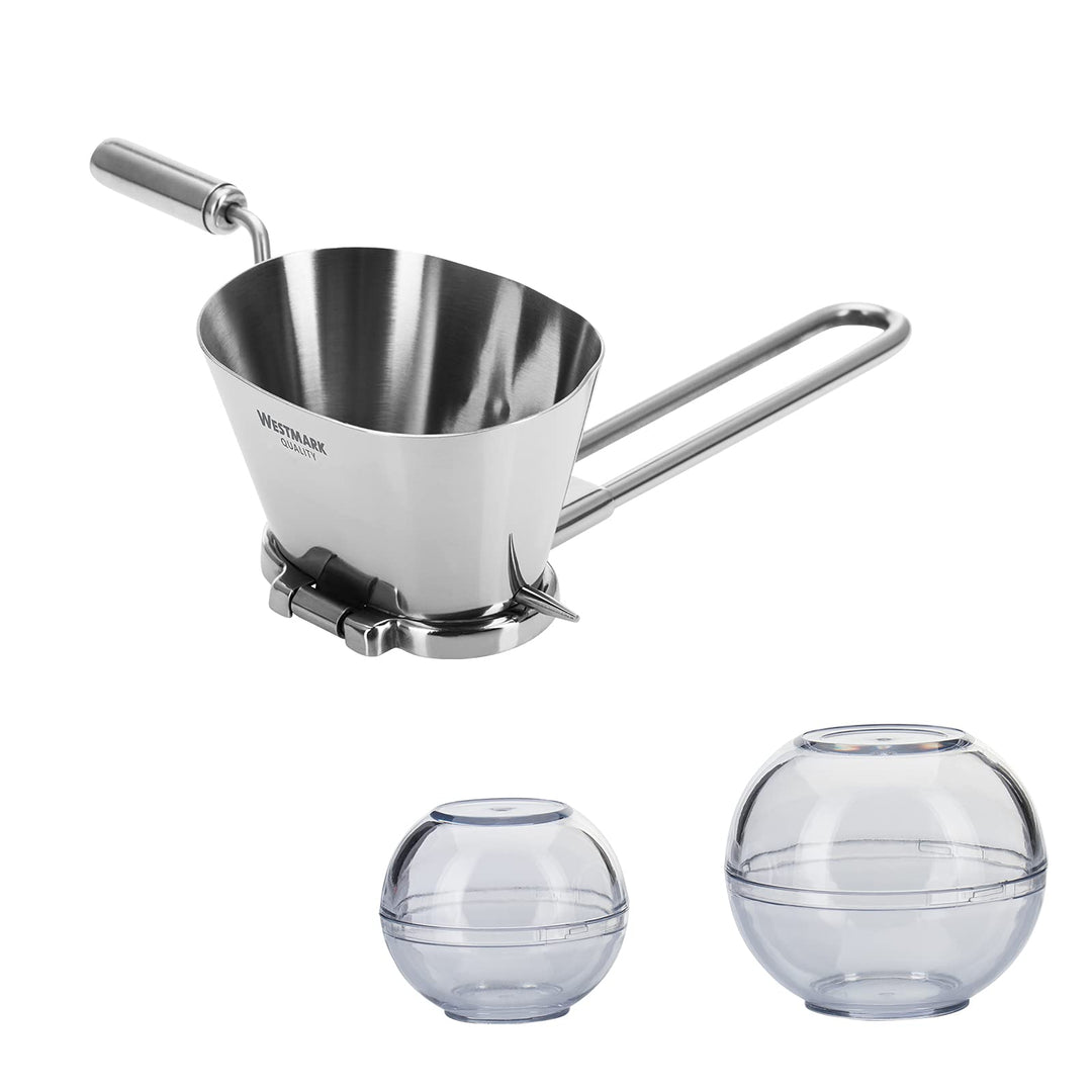 Westmark Kräuter-Set, 3tlg., 1 Kräutermühle Edelstahl + 2 Frischhaltekugeln, ø 7cm + ø 9cm, stapelba