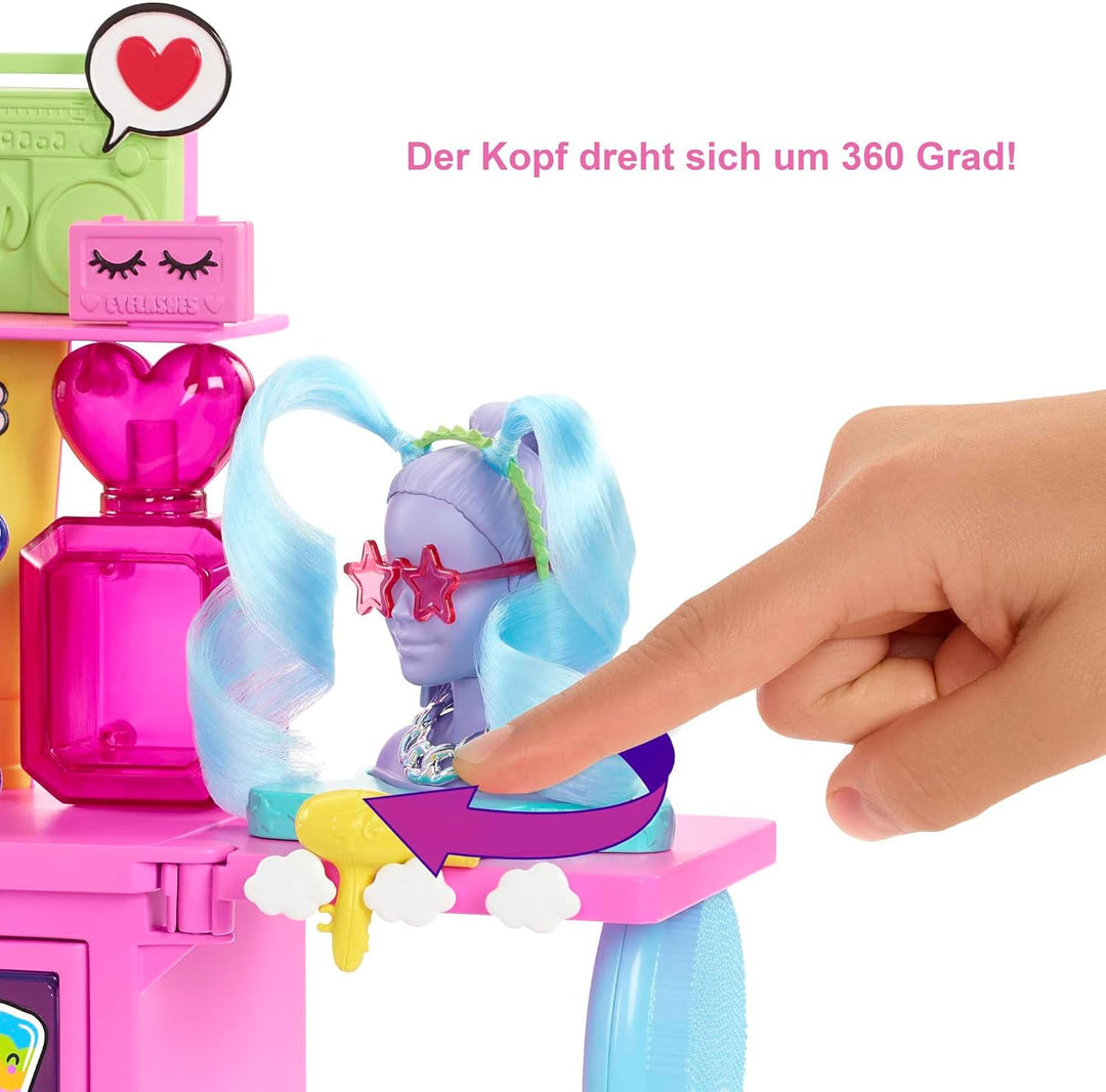 Barbie GYJ70 Extra Spielset mit exklusiver Puppe, Hündchen &amp; 45+ Teile, Spielzeug ab 3 Jahren, Spiel