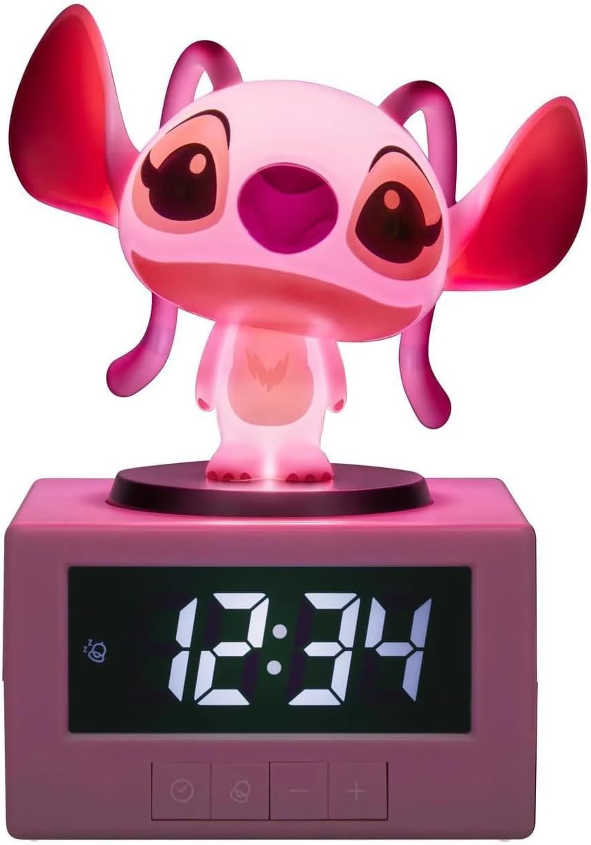 Paladone Disney Engel-Wecker mit Lampe, 11,9 cm, Rosa