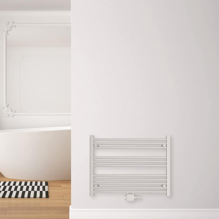 SHV Badheizkörper mit Mittelanschluss in weiss | Heizkörper für Badezimmer, Handtuchhalter für Wand