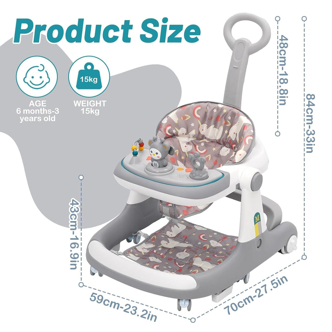 Baby Lauflernhilfe,3-in-1 Lauflernhilfe vom Sitzen zum Stehen, mehrfach abnehmbarer Modus, Unterhalt