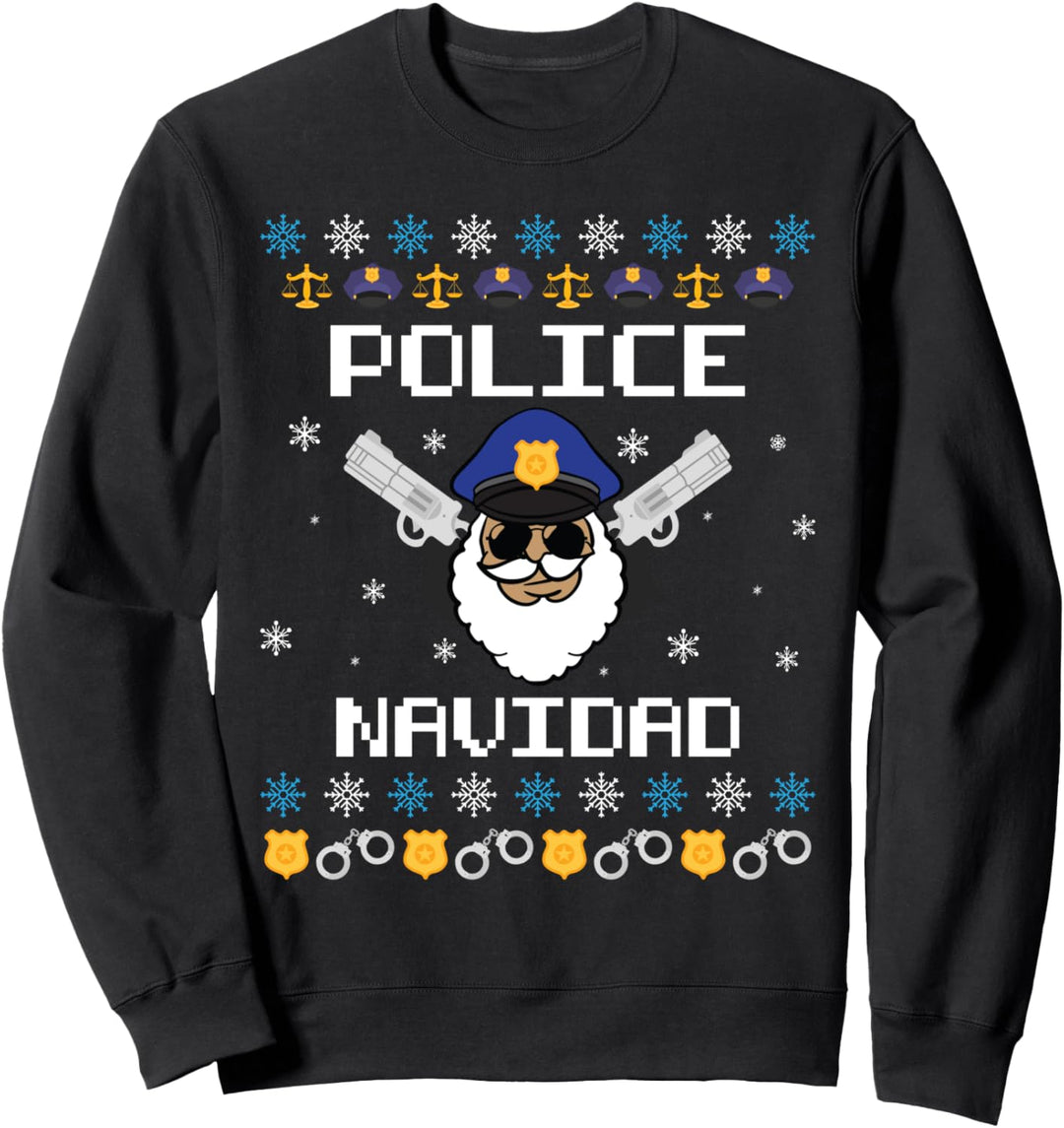 Police Navidad Ugly Christmas Sweater Polizei Weihnachten Sweatshirt