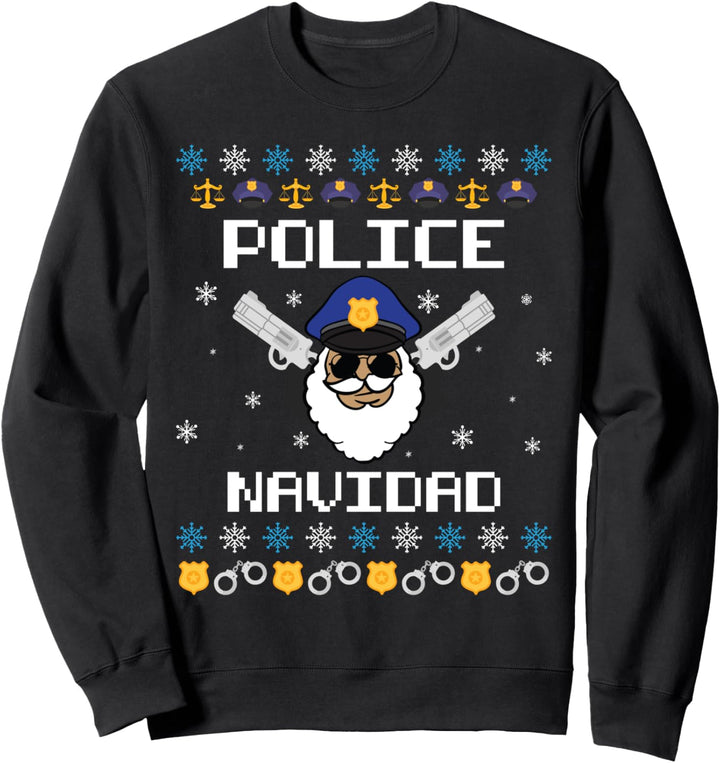 Police Navidad Ugly Christmas Sweater Polizei Weihnachten Sweatshirt