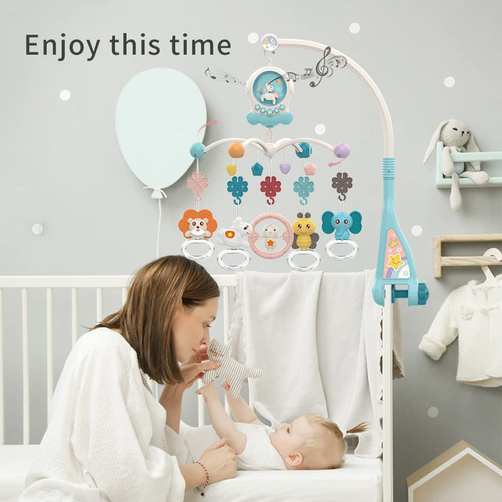 Eners Baby Musik Mobile Babybett, Spieluhr Mobile Baby Mädchen Junge, Mobile Halterung Babybett Wick