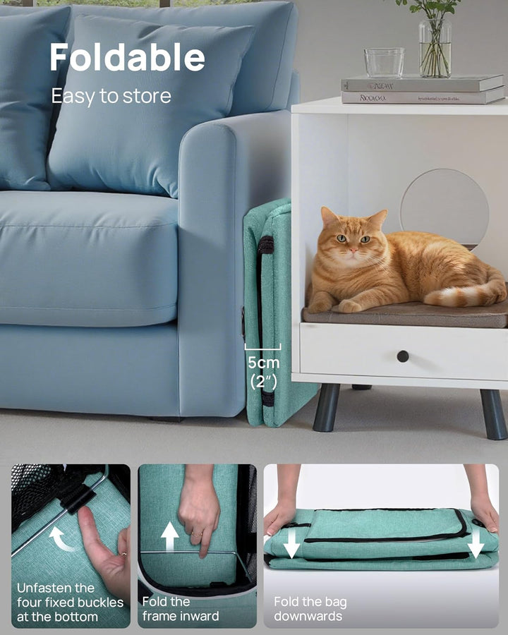 pecute Katzentasche Transporttasche Flugtasche Stabiler Halt Haustier Tragetasche, Transportbox Katz