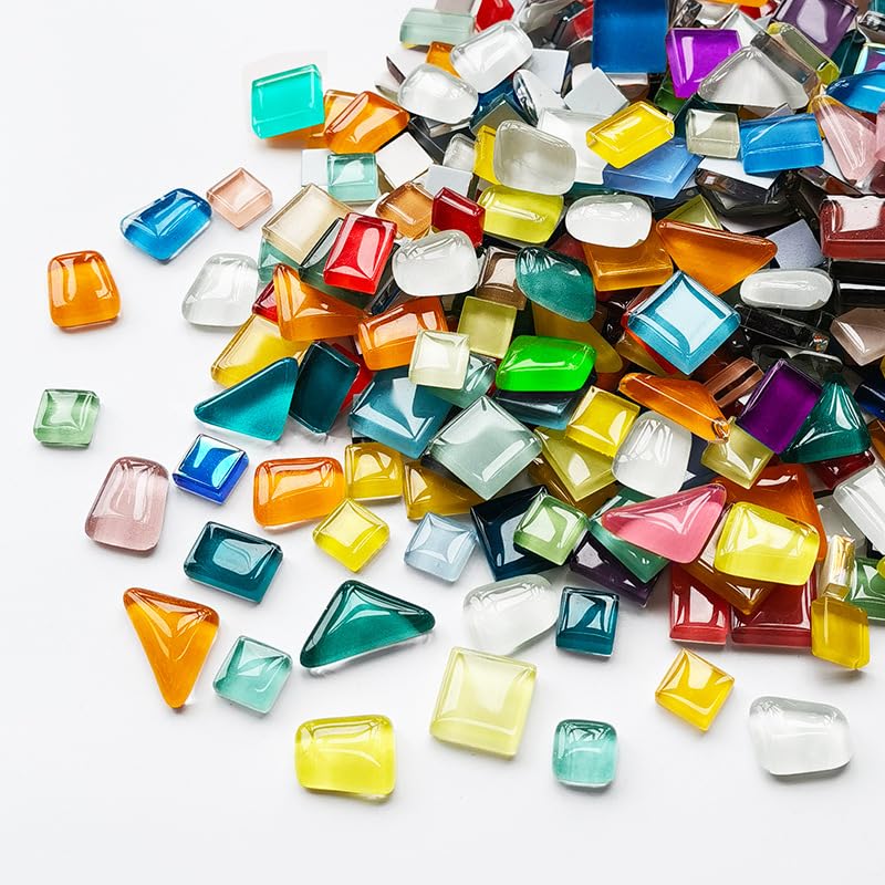 Kristall Mosaik Fliesen Bunt Mosaiksteine Glasmosaiksteine Bastelmix Polygonale zum Basteln Set für