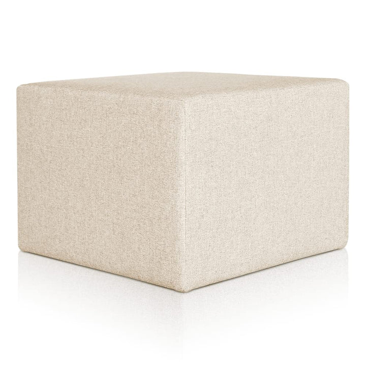 Deshome Pouf hocker Fussstütze 63x63x44 cm Wasserabweisender Stoff: Modernes Design Pouf für Sofa Wo