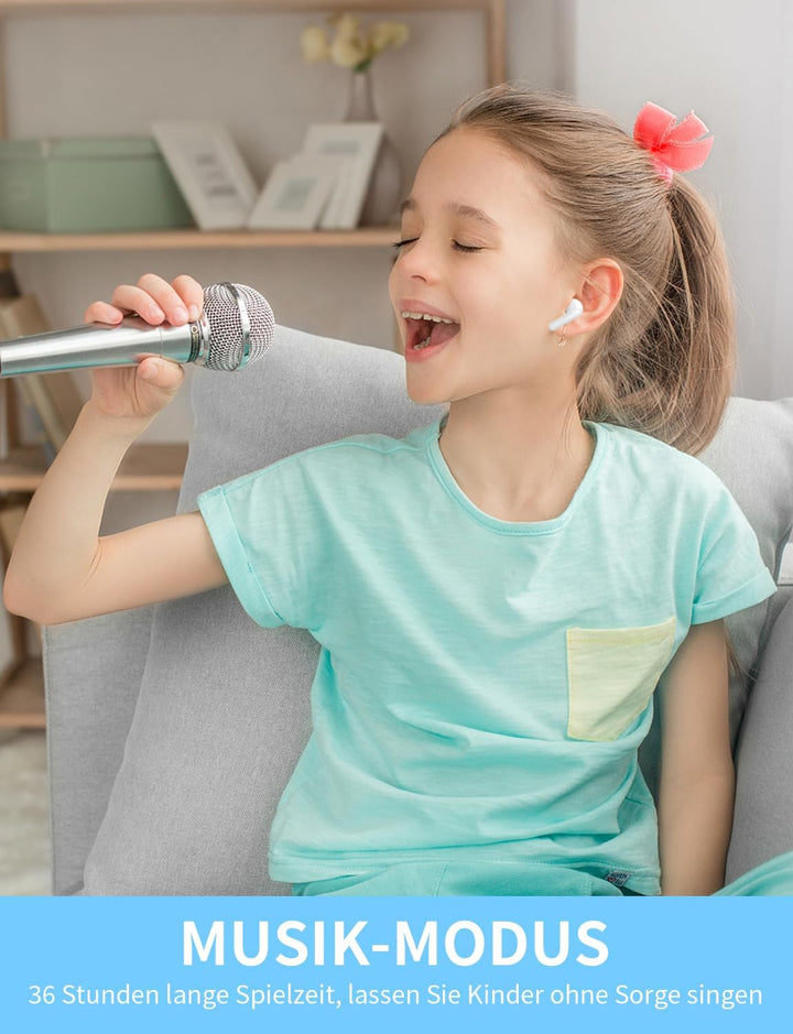 Togetface Pinke Ohrstöpsel, süsse Kitty Cat Bluetooth 5.0 Ohrstöpsel mit Mikrofon, 32 Stunden Spielz