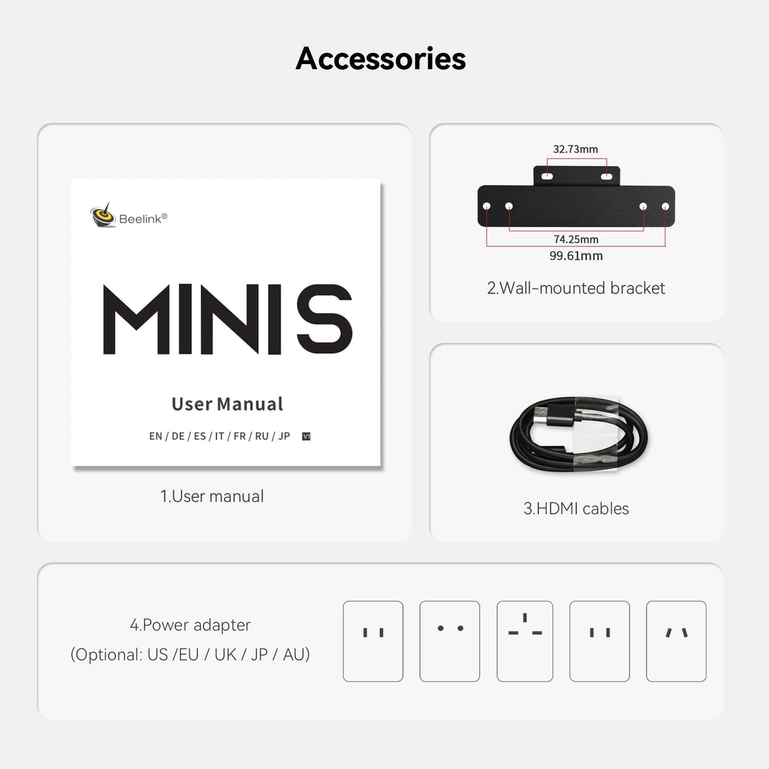 Beelink Mini S12 Pro Mini PC, Intel Alder Lake-N100 (4C/4T, bis 3.4GHz), 16GB DDR4 RAM 500GB M.2 228