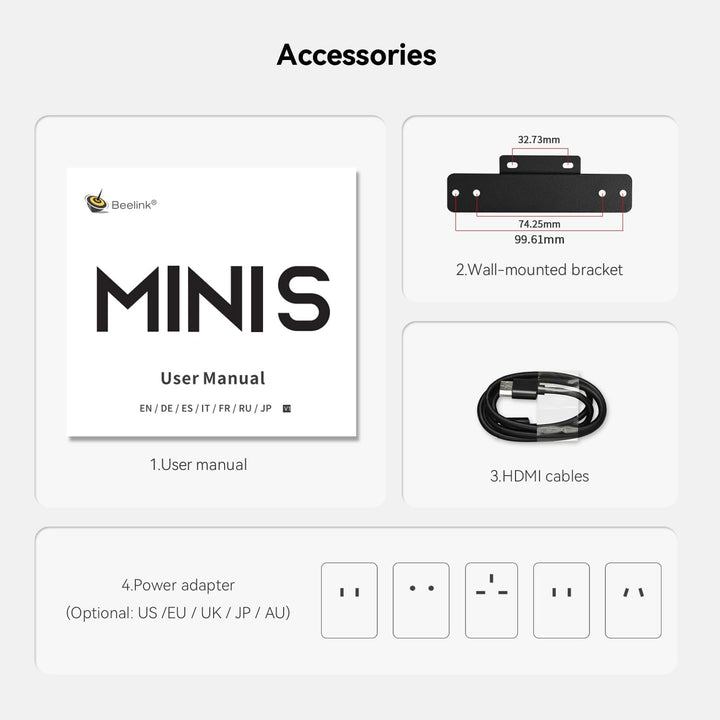 Beelink Mini S12 Pro Mini PC, Intel Alder Lake-N100 (4C/4T, bis 3.4GHz), 16GB DDR4 RAM 500GB M.2 228