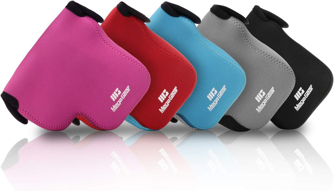 MegaGear MG1687 Kameratasche aus Neopren, für Panasonic Lumix DC-FZ1000 II, Leica V-Lux 5 - Schwarz,