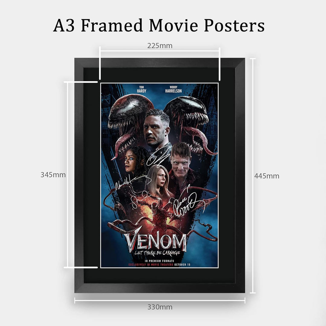 HWC Trading FR A3 Venom 2 Tom Hardy Geschenke Geduckter Poster Signiertes Autogramm Foto für Fans vo