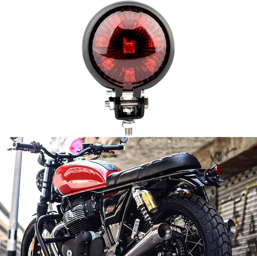 BREDUXSER Motorrad Rücklicht LED Bremsrücklicht Universal für Street Bike Chopper Bobber Cafe Racer