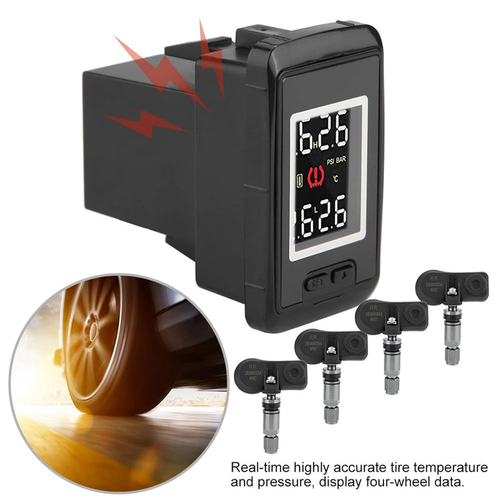 Qiilu Reifendruckkontrollsystem, TPMS Reifendruckkontrollsystem für Serienfahrzeuge