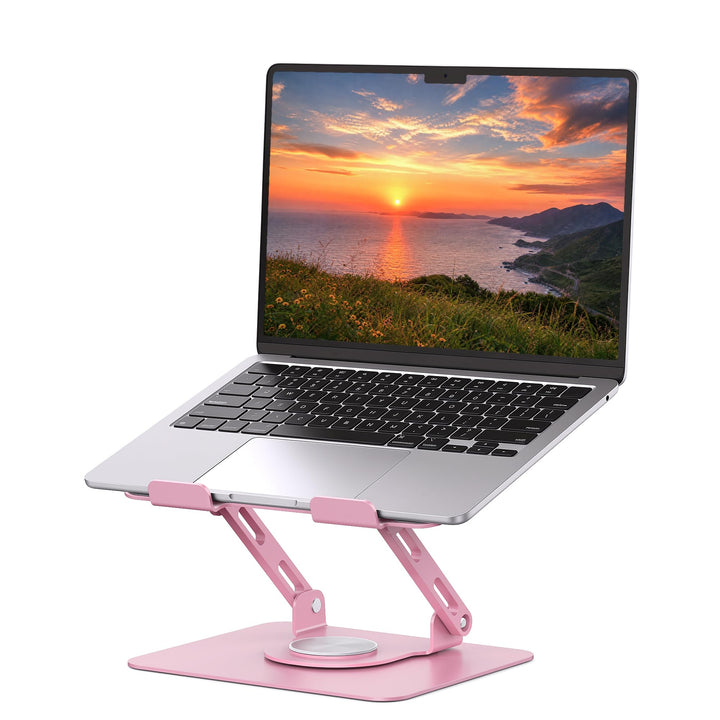 SOUNDANCE Laptopständer mit 360° drehbarer Basis, Ergonomische Computererhöhung für Schreibtisch, Ei