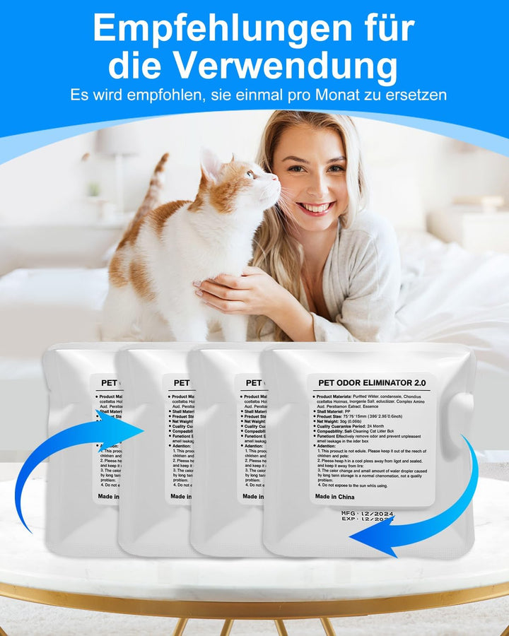 Haliya 4 Stück Geruchsentferner für PETKIT Pura Max/Pura Max 2 / Purobot Max Pro Selbstreinigende Ka