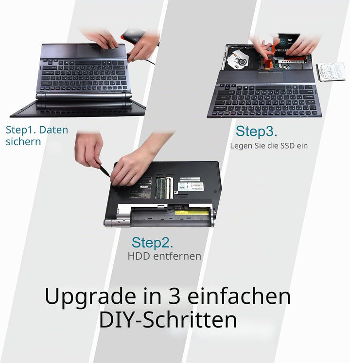 Silicon Power SSD 1TB 3D NAND A55 SLC Cache Performance Boost 2,5 Zoll SATA III 7mm (0,28") Interne