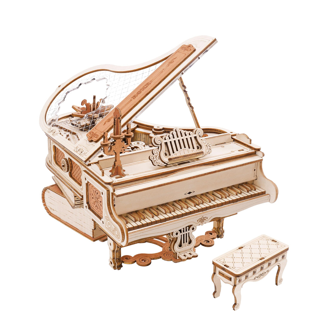 ROKR Magisches Klavier Mechanische Spieluhr-3D Holzpuzzle Erwachsene-Schreibtischdekoration Geschenk