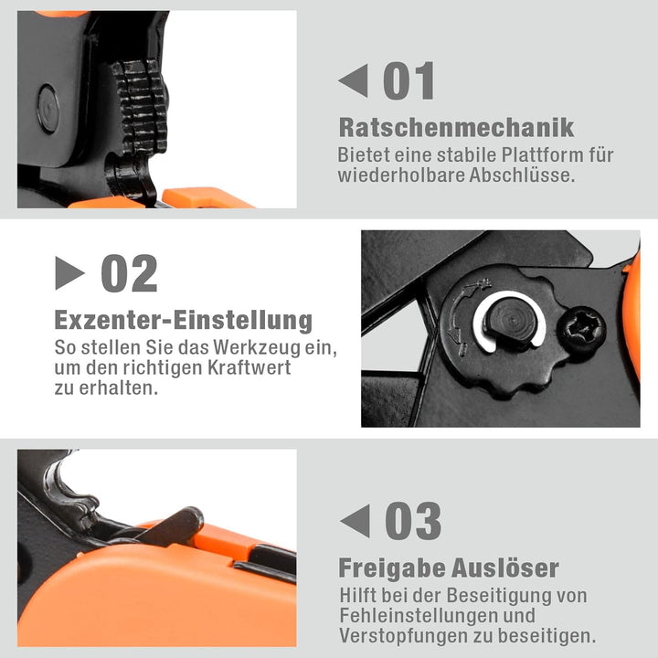 iCrimp SN-2546B Solar Crimpzange, Solar PV Stecker Crimpwerkzeuge für 2,5/4/6mm² Solar Panel PV Kabe