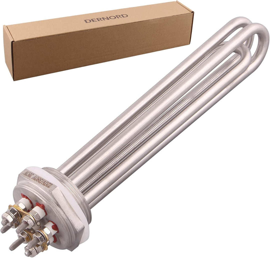 DERNORD 1-1/2 Zoll Heizelement U Typ Elektrische Brühwasser Heizung BSP Gewinde Edelstahlflansch (22