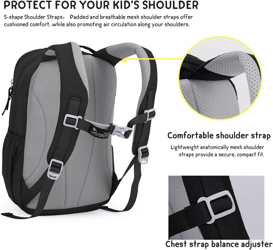 MOUNTAINTOP Kinderrucksack mit Brustgurt Kindergartenrucksack Mädchen Jungen Rucksack Mini Schultasc