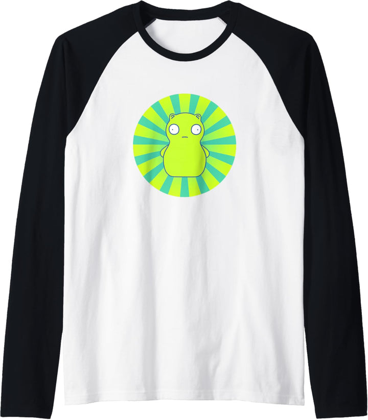 Bob’s Burgers Kuchi Kopi Lime Green Hypno Wheel Raglan