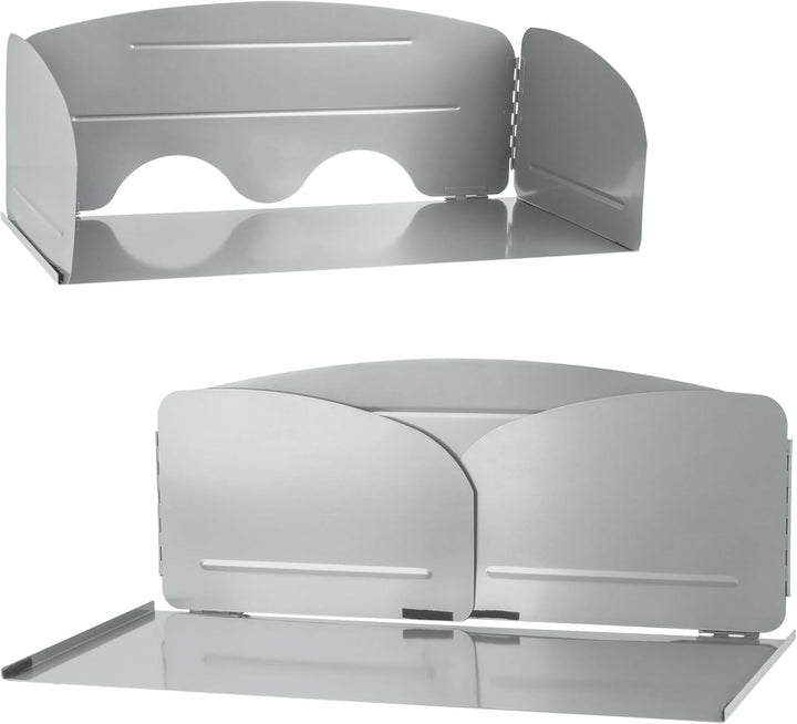 Koch Windschutz für Campingkocher Stahl mit Bodenplatte 63x31x25cm Aufbewahrungstasche passend für 3