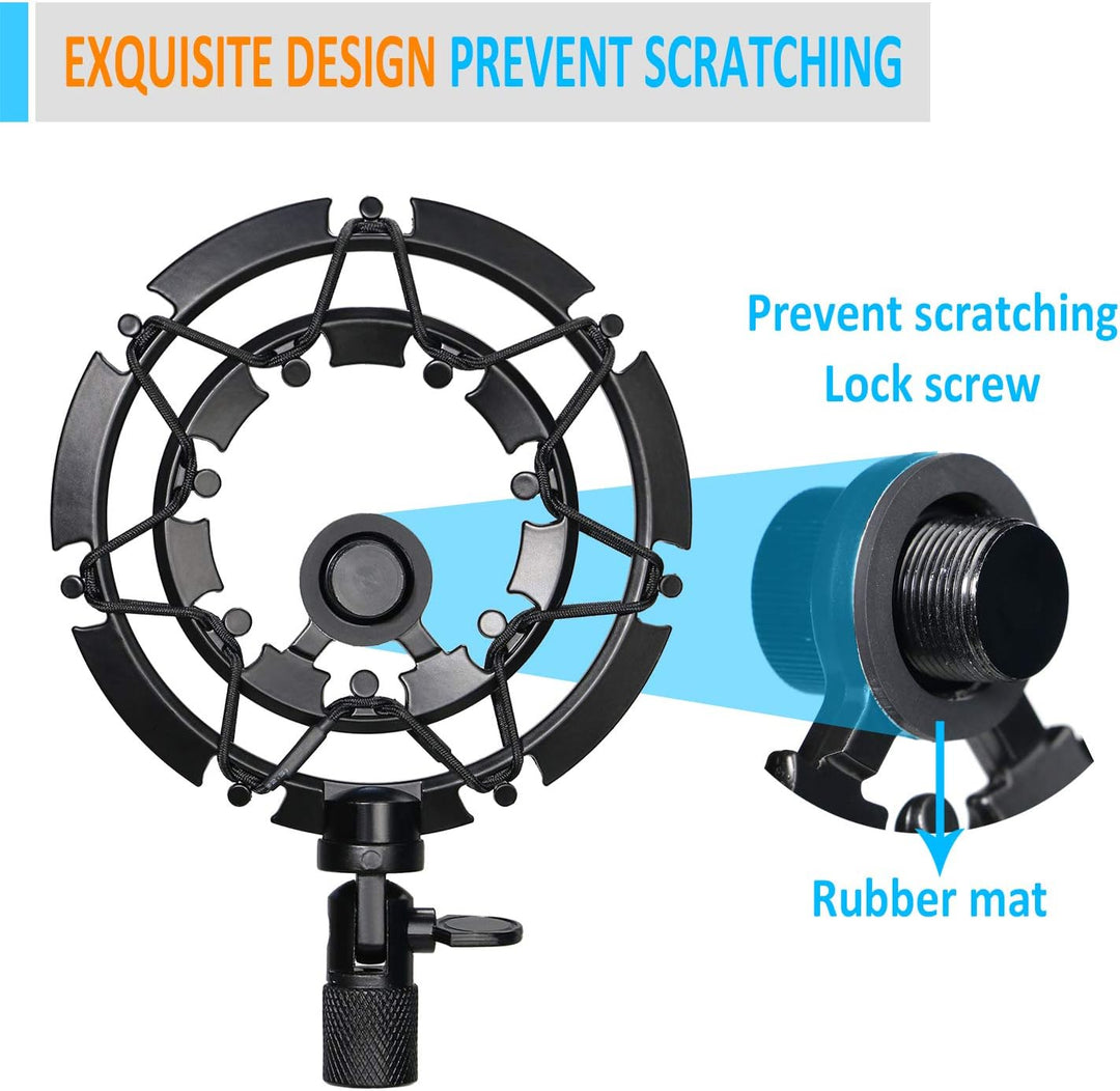 Shure SM7B Shock Mount mit Popschutz, SM7b Mikrofonspinne Halterung Reduziert Vibration und Verbesse