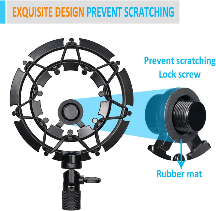 Shure SM7B Shock Mount mit Popschutz, SM7b Mikrofonspinne Halterung Reduziert Vibration und Verbesse
