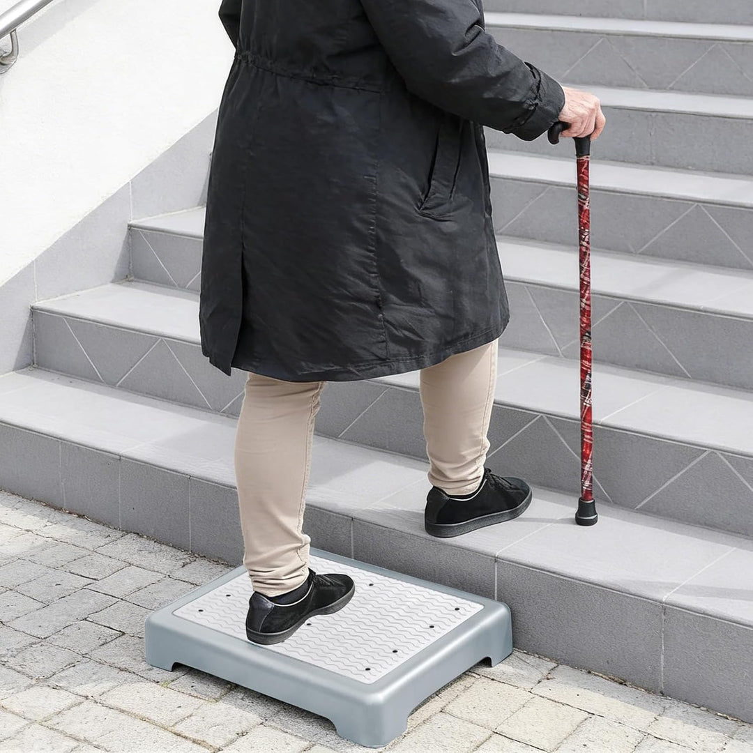rutschfest Halbstufe 9cm, Trittstufe Tragbare Steighilfe & Einstiegshilfe Anti-Rutsch Tritthocker bi