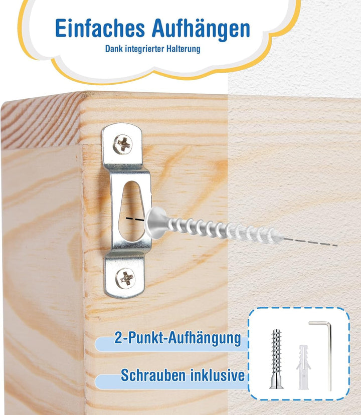 Todeco Tonie Regal für Toniebox Hörfiguren, Magnetische Aufbewahrung für 15-20 Tonie, Wandregal und