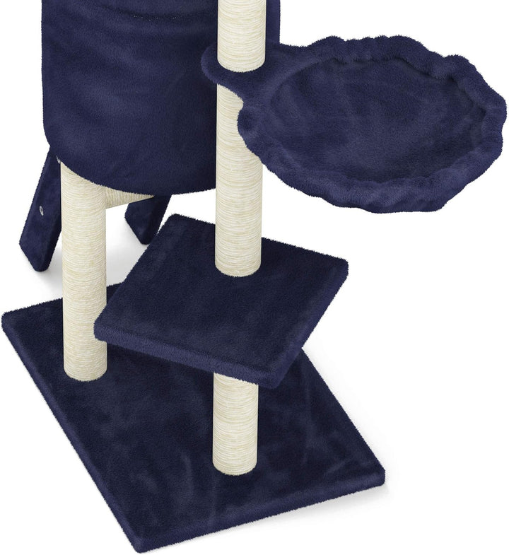 Beltom® KRATZBAUM KATZENKRATZBAUM KLETTERBAUM KATZENBAUM SPIELBAUM 140 cm. Park Spiele - Blau, Blau