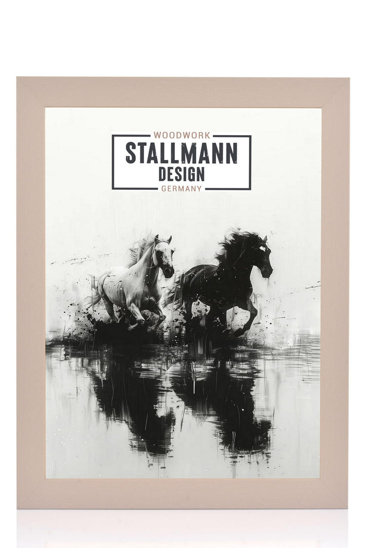 Stallmann Design Bilderrahmen 70x70 cm grau Holz mit Acrylglas Rahmen-Breite 40mm Posterrahmen Wechs