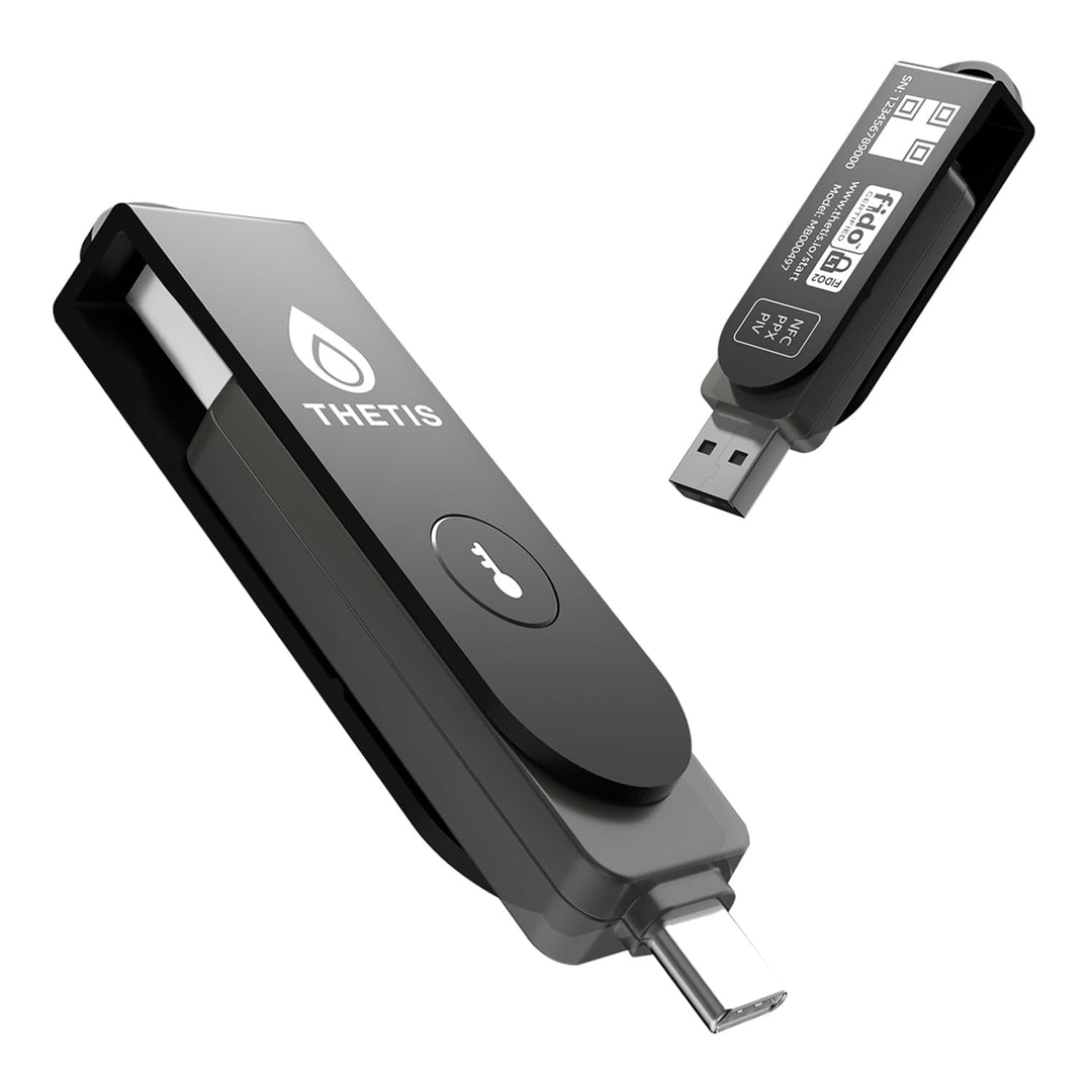 Thetis Pro FIDO2 Sicherheitsschlüssel Passkey Gerät mit PinPlex, Dual USB C & USB A & NFC, PIV-Zerti
