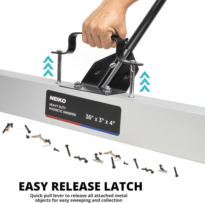 Neiko® Heavy Duty 61 cm Magnet Sweeper Metall Tonabnehmer Werkzeug mit Schnellspanner höhenverstellb