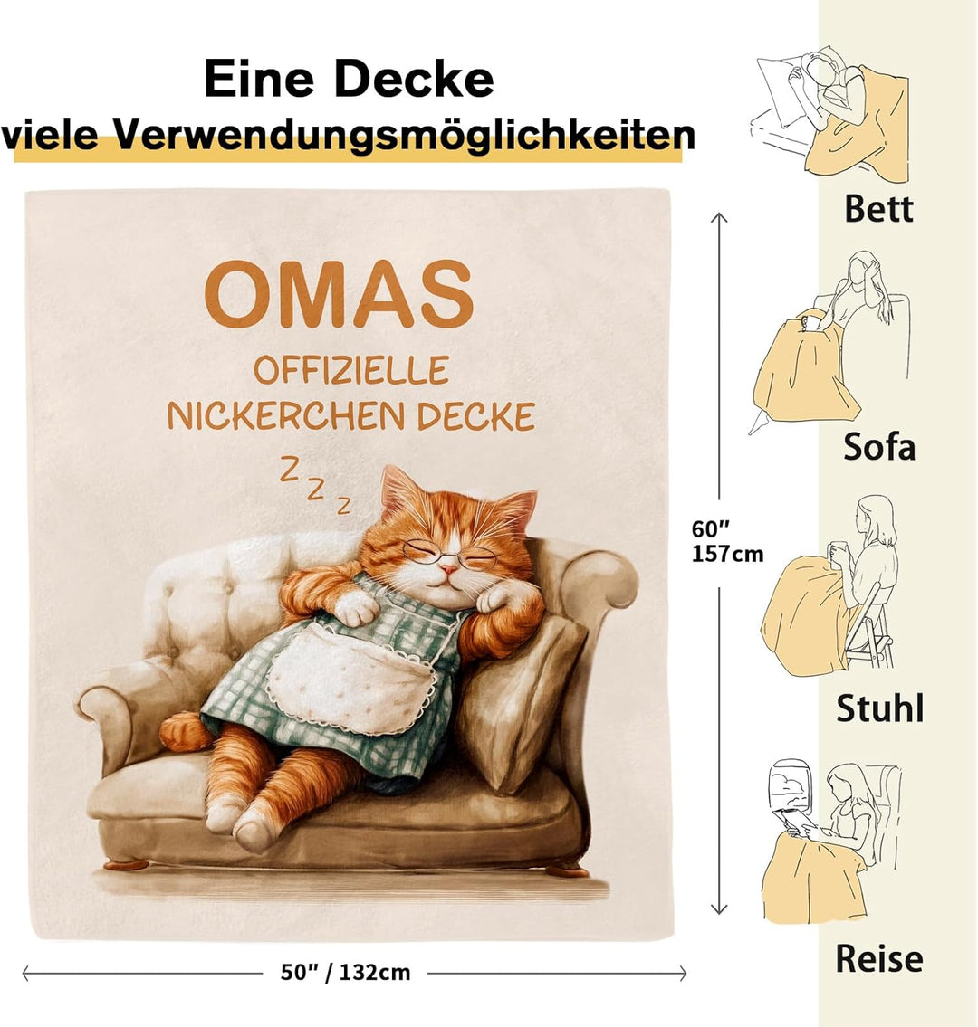 Geschenke für Oma - Kuscheldecke, Beste Oma Geschenk, Geburtstagsgeschenk Geburtstag Muttertagsgesch