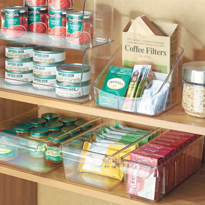 iDesign boîte de rangement à poignée, petit bac plastique pour le placard, le frigo ou le tiroir, ba