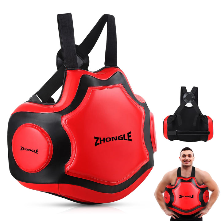 ZHONGLE Professionelle Boxen Körperschutz, Coach's Boxingweste, Kampfsport Heavy Hitter Boxen Body P