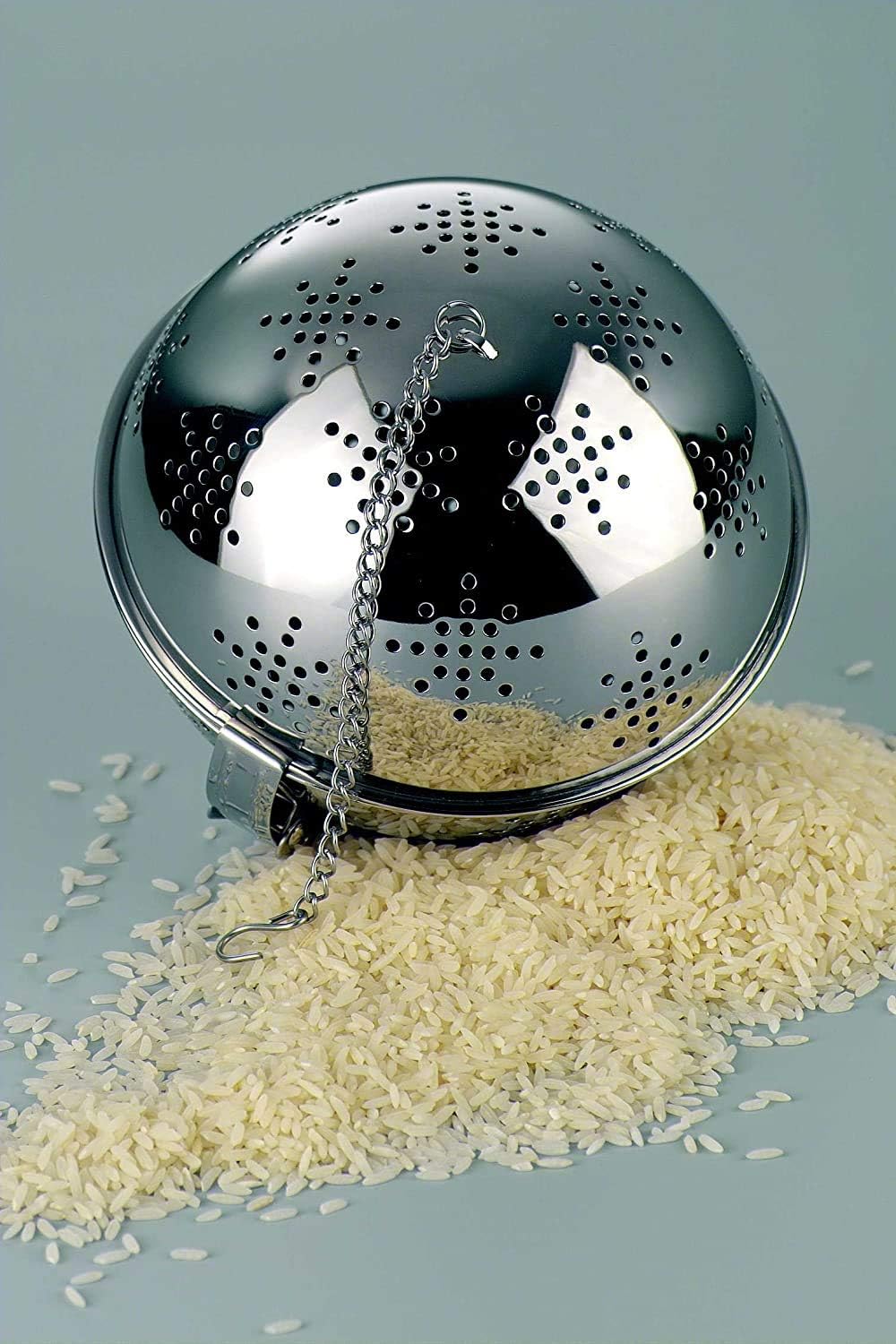 GSD Haushaltsgeräte S D Haushaltsgeräte 40 150 Reiskugel aus Edelstahl, Silber