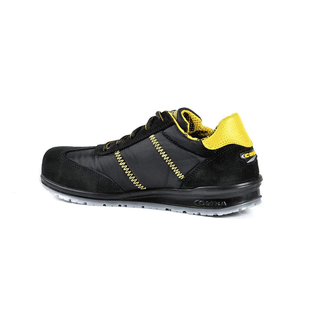 Cofra 78400-000.W45 OWENS S1 P SRC Sicherheitsschuhe, Schwarz/Gelb, Grösse 45 45 EU, 45 EU
