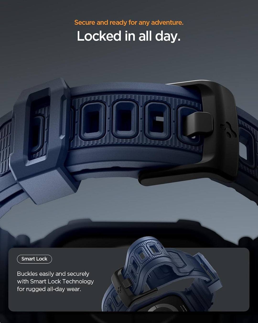 Spigen Rugged Armor Pro 2 Hülle mit Armband Kompatibel mit Apple Watch 11/10 42mm (2025/2024) - Mari